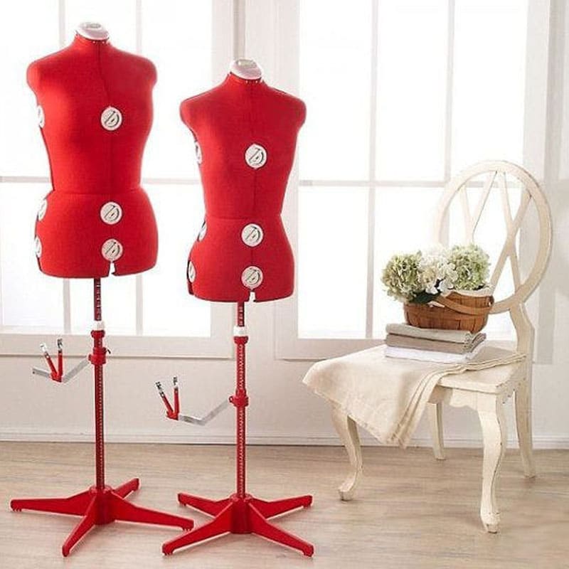 PDM WORLDWIDE Dress Form Adjustable Female Mannequin for Sewing Size 12-18,  Pinnable Body Form with 13 Dials, Detachable Rolling Base, 42.5